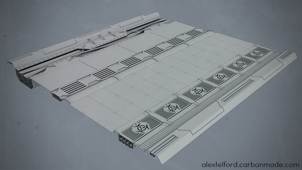 Sci-fi Floor Panel - High Poly preview image 1